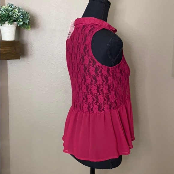 🦋5/$25 DIVIDED by H&M Lace Button Up Halter Tank - Picture 3 of 8